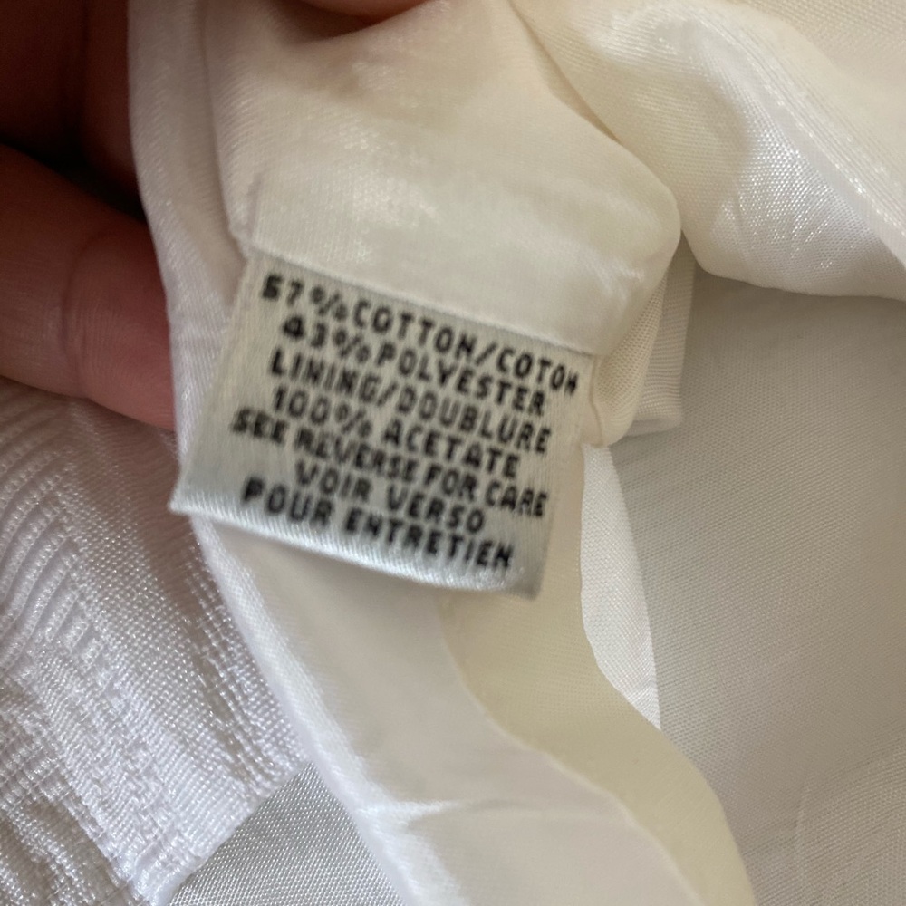 Talbots WHITE BOW DETAIL SHIFT DRESS - Picture 4 of 13